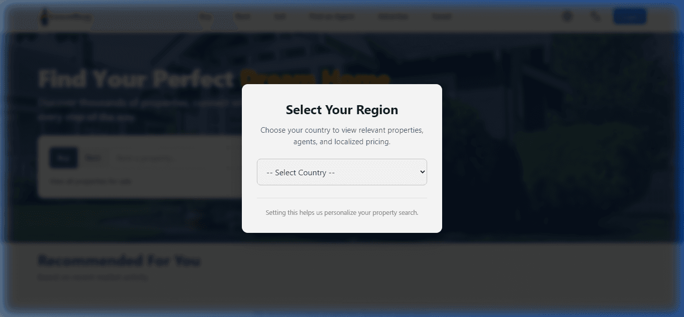 Screenshot preview of AksumBase Digital Real Estate Marketplace