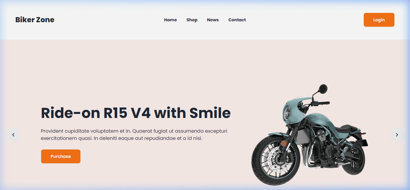 Screenshot preview of Biker Zone Motorcycle Showroom