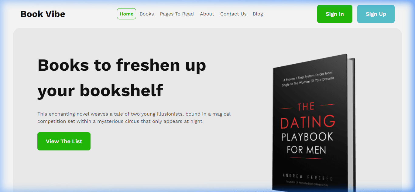 Screenshot preview of Book Vibe Literary Portal & Reader List