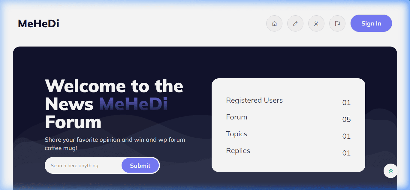 Screenshot preview of Retro Forum Discussion Platform