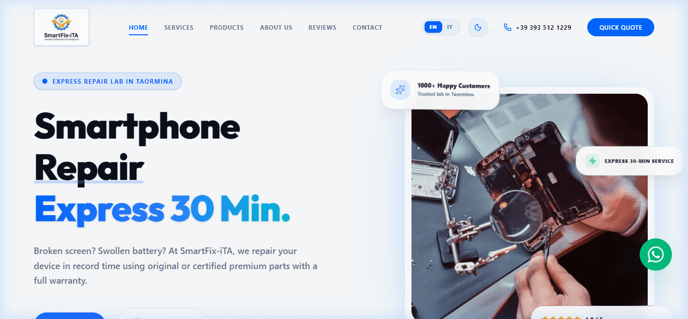 Screenshot preview of SmartFix-iTA Smartphone & Tablet Express Repair Lab