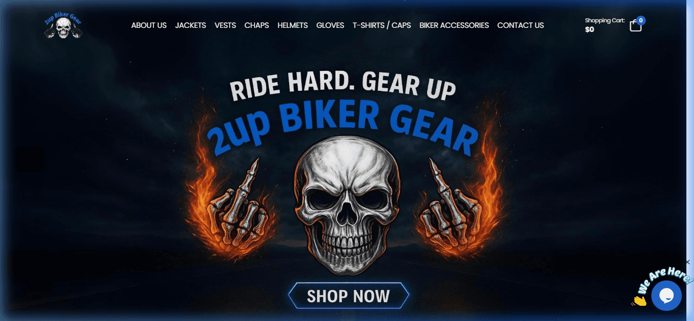 Screenshot preview of 2Up Biker Gear - Motorcycle Equipment & Apparel